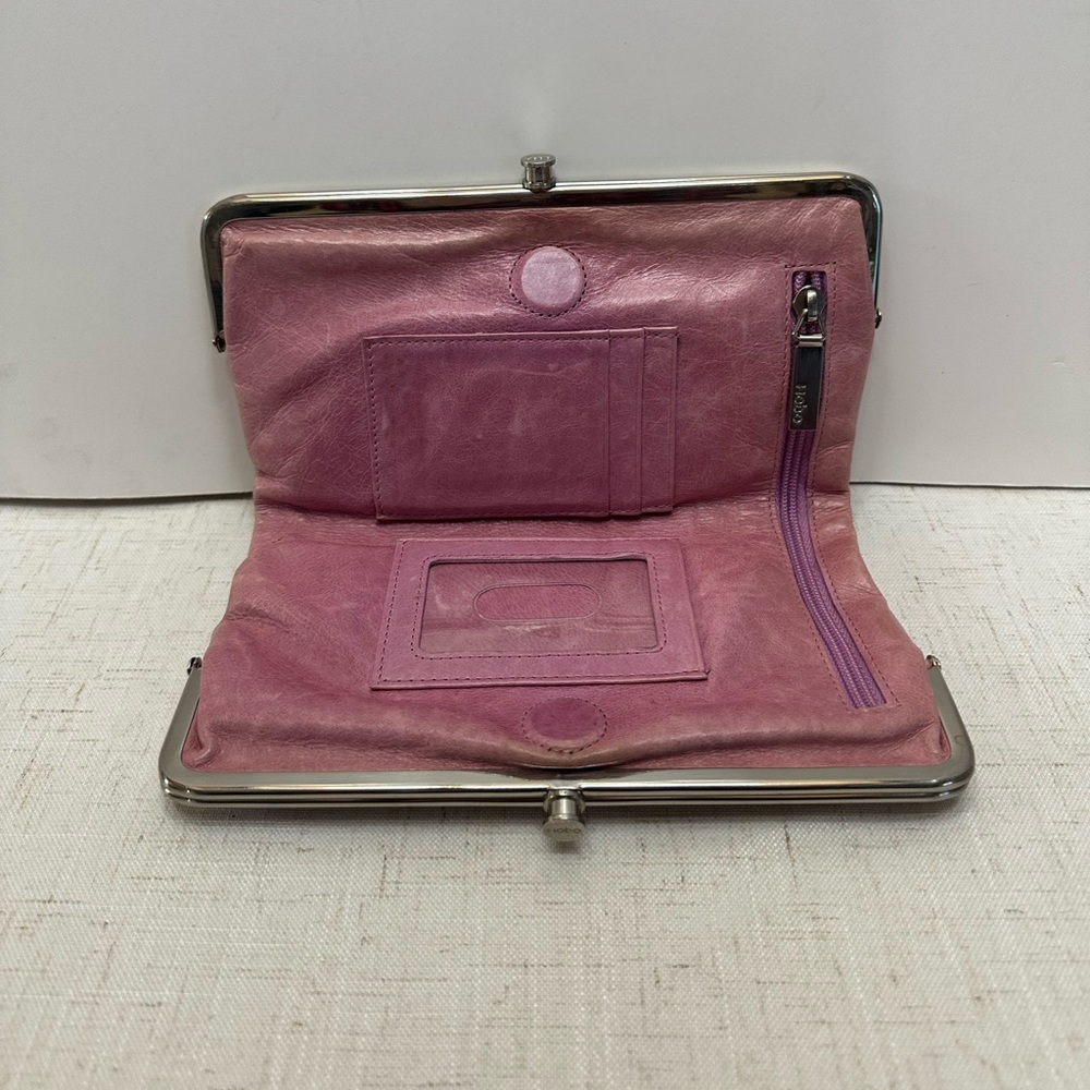 HOBO Blush Pink Wristlet with Metallic Trim - Picture 9 of 13